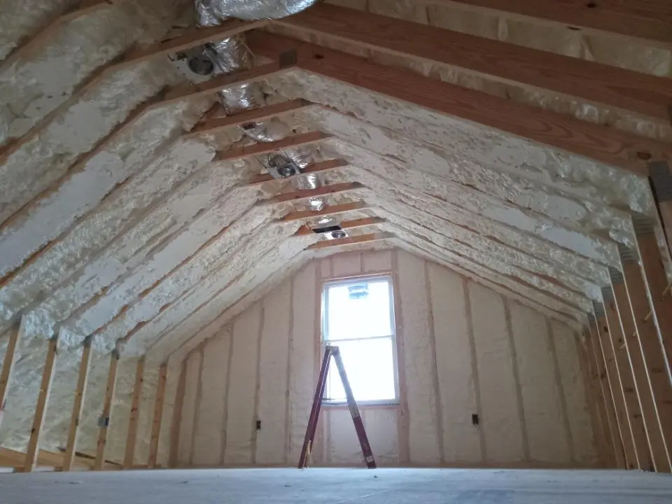 Spray foam roofing application for Crawl Space Insulation project in Millsboro